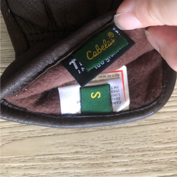 Cabela's Dark Brown Leather Gloves - Picture 4 of 8